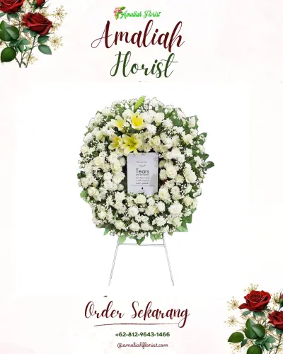 Krans Bunga Duka Cita di Kertajaya